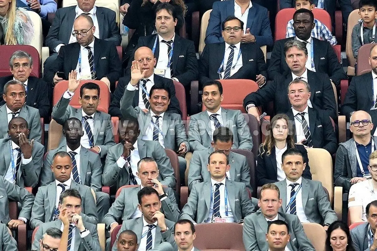 تیم داوری ایران تماشاگر ویژه انگلیس-کرواسی (عکس)