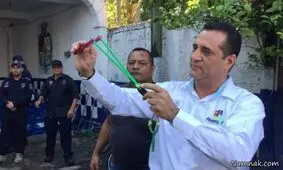 جایگزین عجیب و جالب اسلحه پلیس مکزیک!