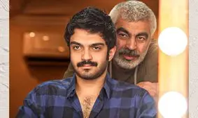 همکاری سروش صحت با پسرش در استخر 