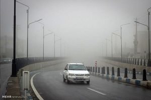 مه گرفتگی و بارش باران در سراسر شمال کشور/ترافیک در ورودی تهران