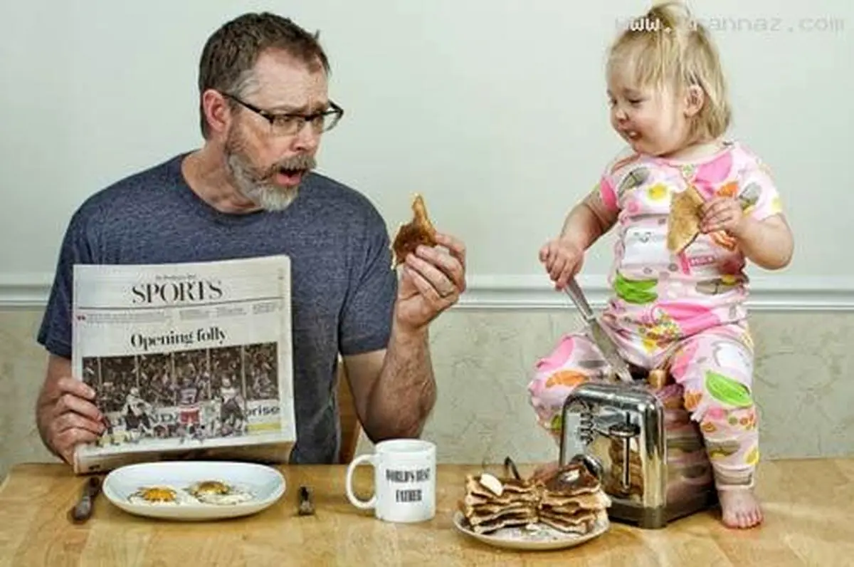 عکس هایی خنده دار و دیدنی از بهترین پدرهای دنیا!