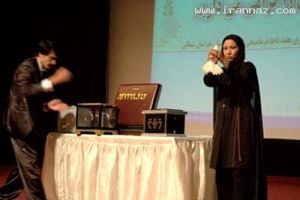 اولین بانوی شعبده باز با حجاب اسلامی