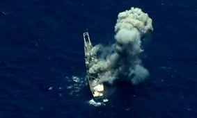 شلیک "اژدر mk48" به ناو آمریکایی/ ناو منهدم و غرق شد