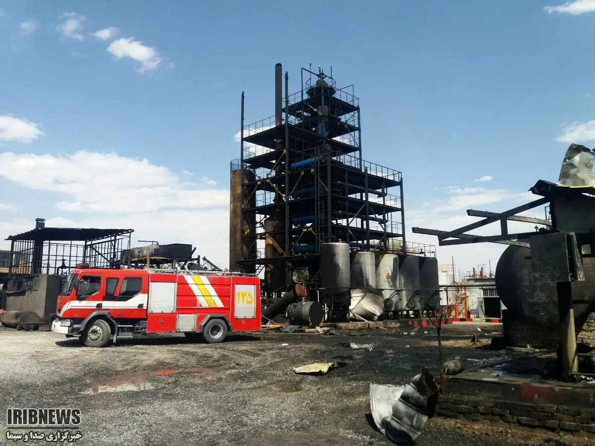 آخرین وضعیت آتش‌سوزی در شهرک صنعتی خمین