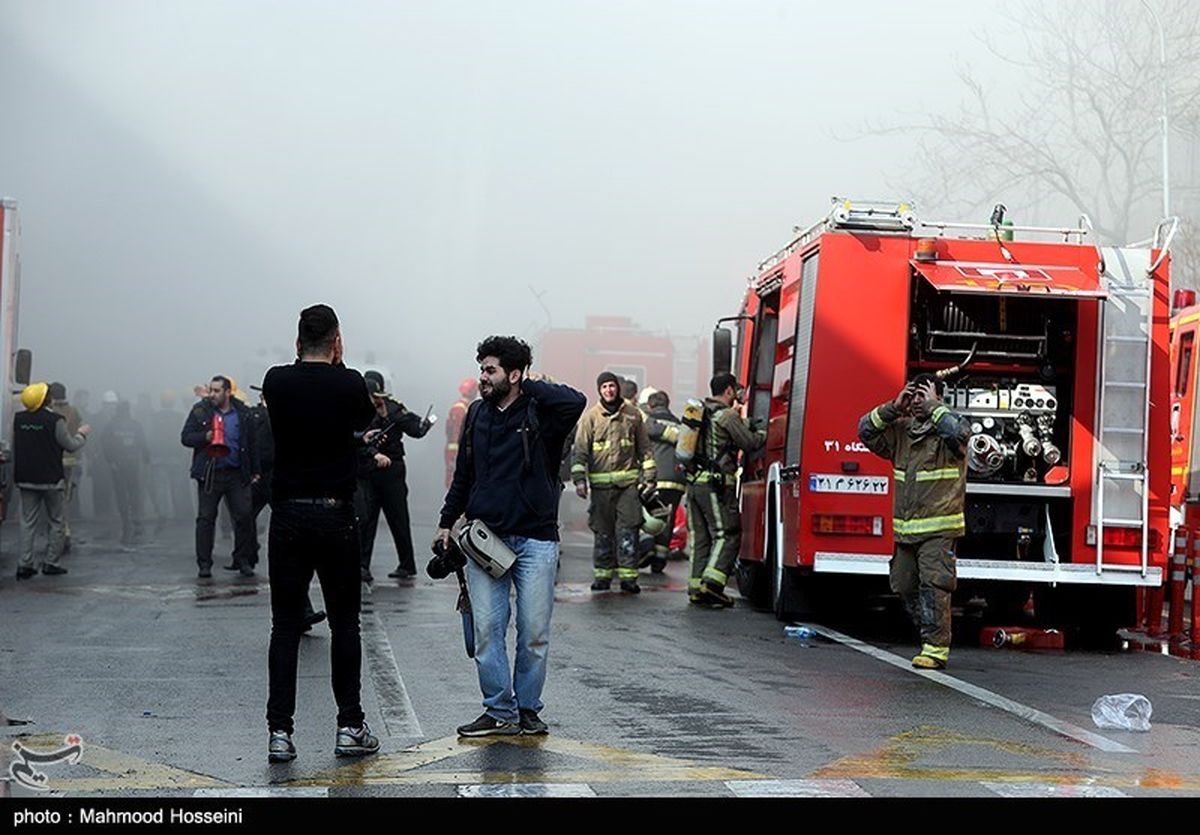 آتش‌سوزی دوباره در تهران، این بار در نزدیکی سفارت روسیه + عکس