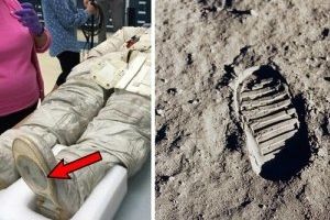 چرا ردپای فضانورد آمریکایی در ماه با کف کفشش یکسان نیست؟ + پاسخ و عکس