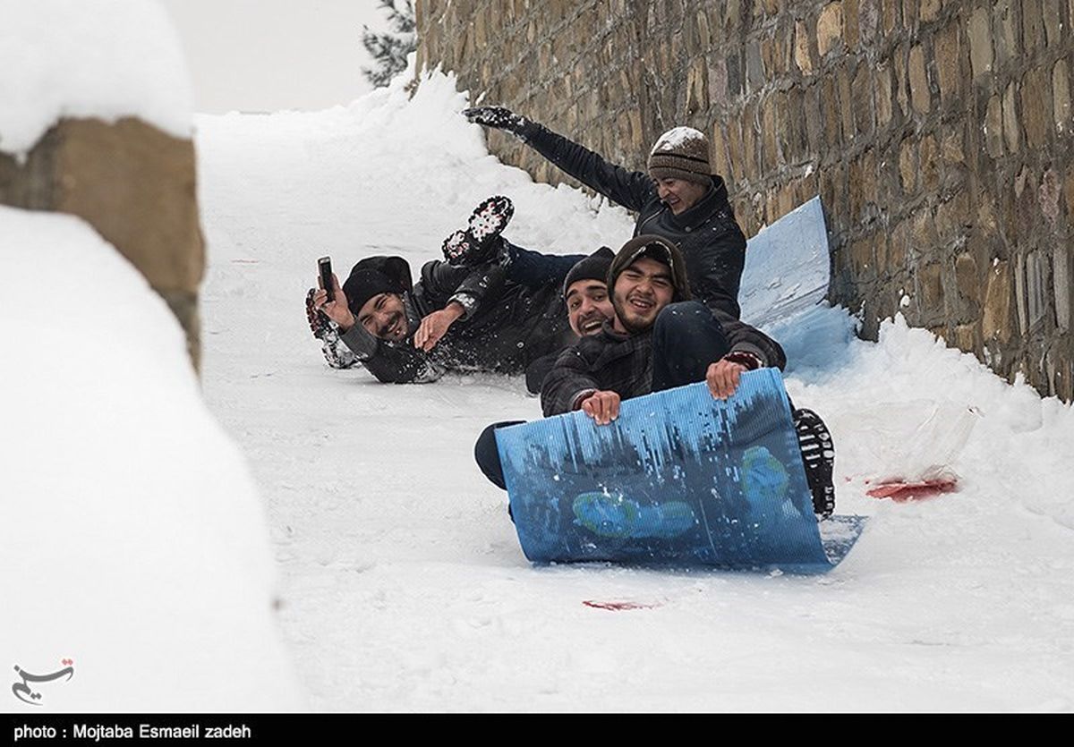 بارش نخستین برف زمستانی در سیستان و بلوچستان + تصاویر