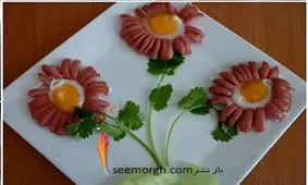 یک املت خوشمزه به شکل آفتابگران درست کنید!!!