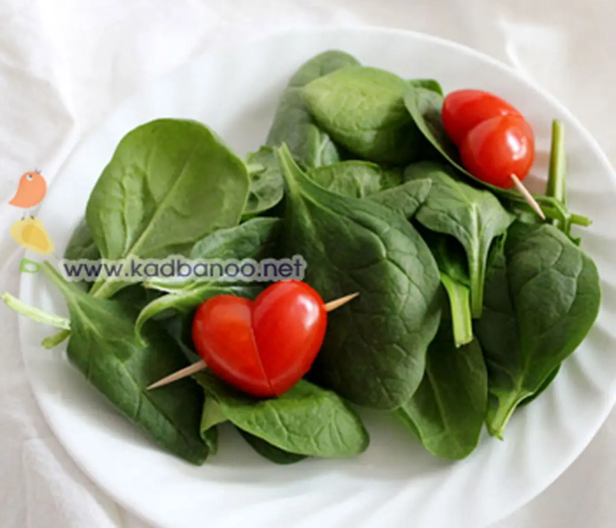 تزیین گوجه به شکل قلب