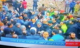 رییس جمهور از ساختمان فروریخته پلاسکو بازدید کرد