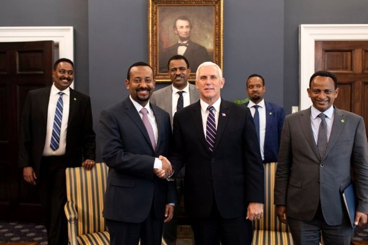 دیدار معاون رئیس جمهوری آمریکا با نخست‌وزیر اتیوپی