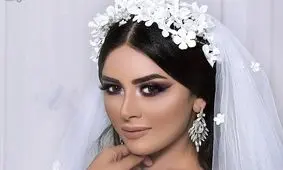 مدل موی عروس با تاج و تور