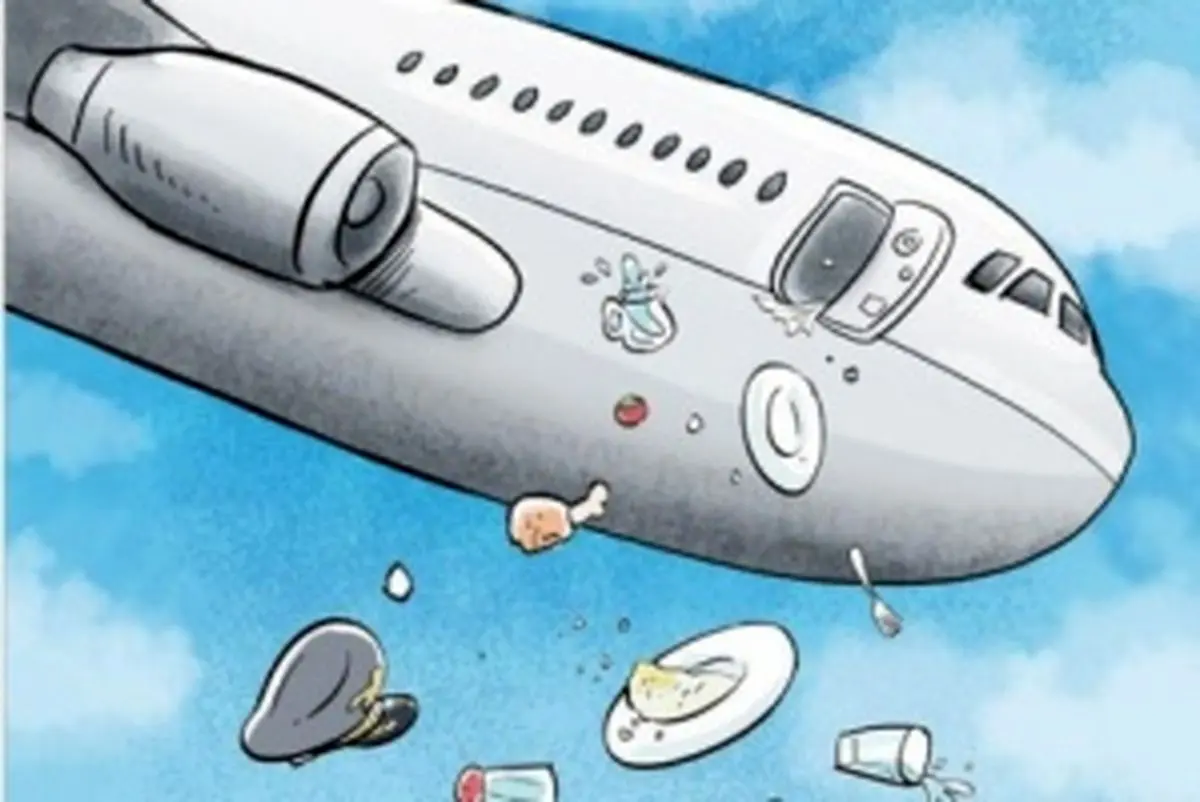 کارتون روز: کتک کاری خلبان و کمک خلبان بخاطر غذا!