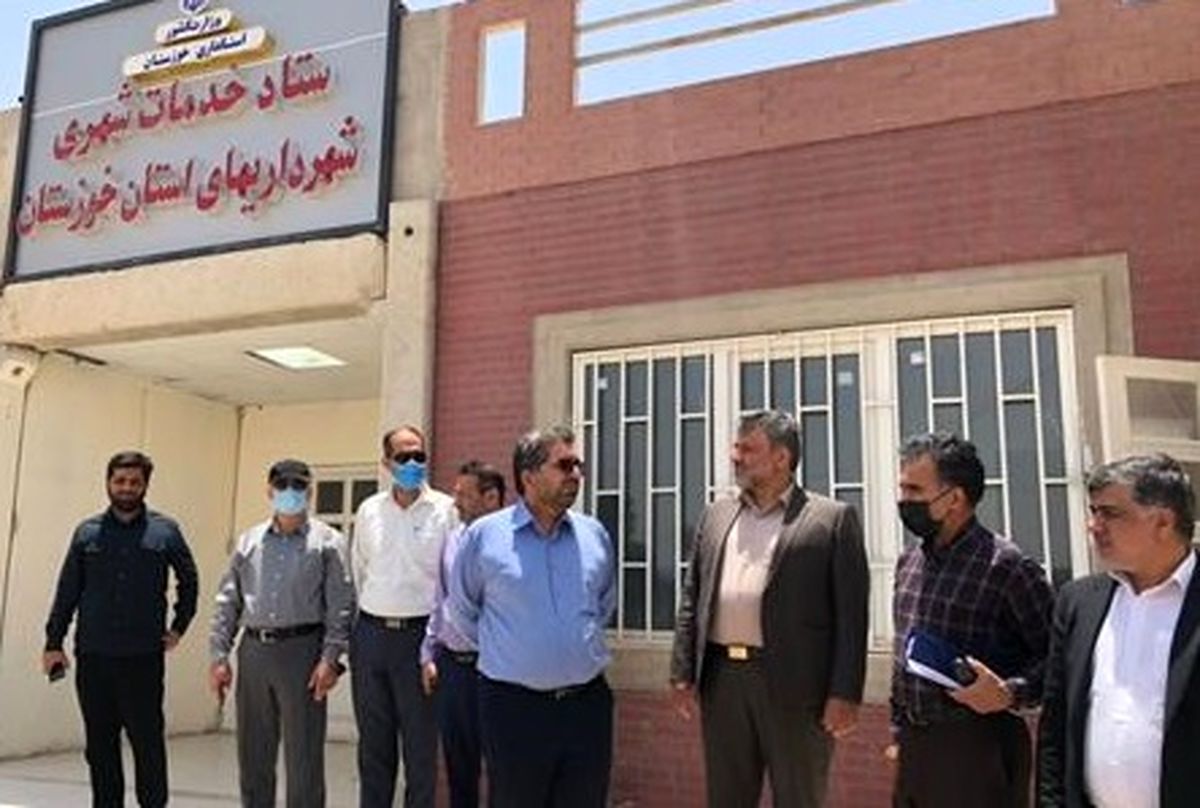 بازدید شهردار اهواز و معاونین عمرانی امنیتی استانداری از پایانه مرزی چذابه