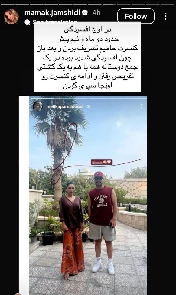 خواهر پژمان جمشیدی درباره شاکی پرونده چند استوری جدید منتشر کرد