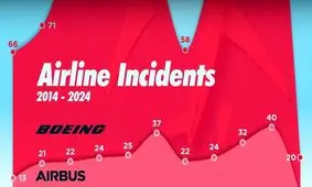 مقایسه‌ی بوئینگ و ایرباس در سوانح و حوادث هوایی آمریکا/ اینفوگرافیک
