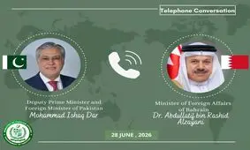 رایزنی وزرای خارجه پاکستان و بحرین درباره تحولات جدید منطقه پس از امضای تفاهم‌نامه

