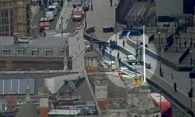 مردی اتومبیل خود را به حفاظ اطراف پارلمان انگلیس کوبید