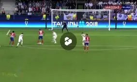 گل سوم اتلتیکو به رئال مادرید با شوت زیبای سائول