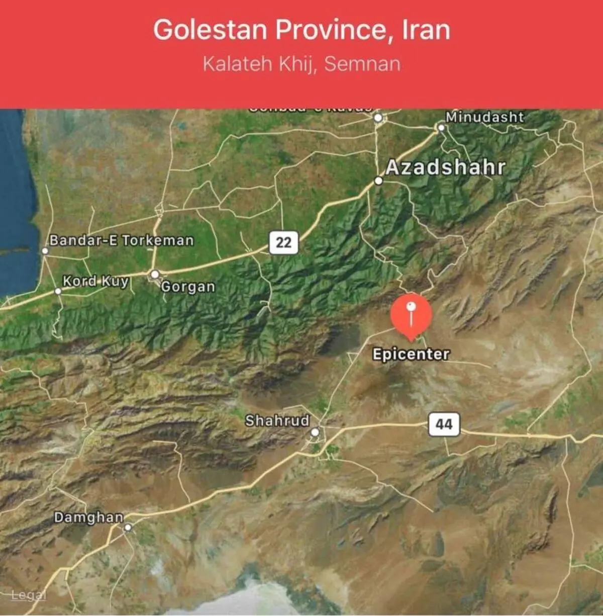 زمین‌لرزه به بزرگی ۴.۷ در سمنان