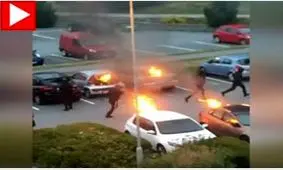 معمای آتش زدن 100 خودرو/ حادثه شبیه عملیات جنگی