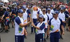 مشعل بازی‌های آسیایی به جاکارتا رسید + تصاویر