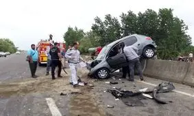 تصادف در محور مهریز ـ یزد ۳ مصدوم بر جا گذاشت