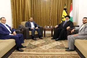 هیاتی از انصارالله یمن با دبیرکل حزب الله لبنان دیدار کرد