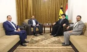 هیاتی از انصارالله یمن با دبیرکل حزب الله لبنان دیدار کرد