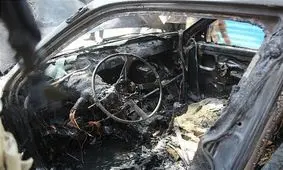 شعله‌ور شدن ناگهانی پراید حین حرکت در خیابان