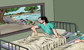  داستان کوتاه پنجره بیمارستان و دو بیمار