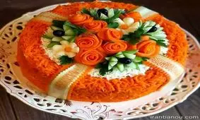 دیزاین سالاد الویه ساده و شیک و قالبی برای مهمانی