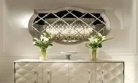 مدل آینه و کنسول سفید دکوراتیو برای عروس + تصاویر