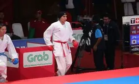 مدال برنز آسیا بر گردن حمیده عباسعلی