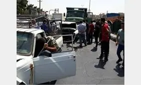 تصادف زنجیره ای در پاکدشت