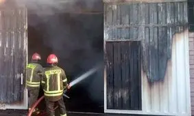 کارگاه ام دی اف در آتش سوخت