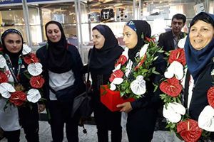 استقبال از قهرمانان آسیایی گلستان در فرودگاه بین المللی گرگان