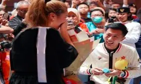 تصویر/خواستگاری در بازی‌های آسیایی!