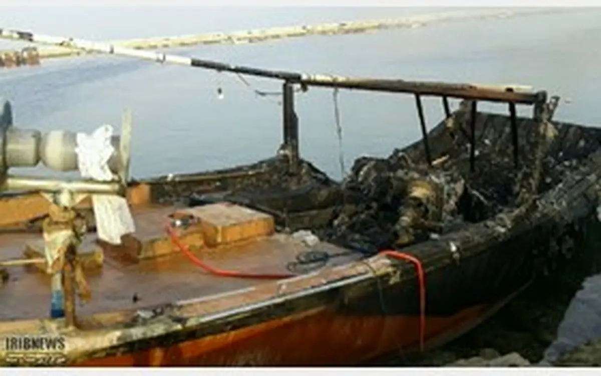 5 لنج صیادی در آتش سوخت