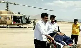 نجات جان بیمار ۶۰ ساله با بالگرد