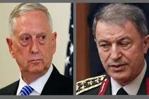 سوریه محور گفتگوی تلفنی وزرای دفاع ترکیه و آمریکا