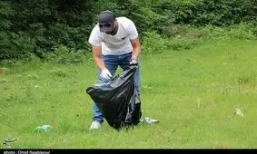 پاکسازی منطقه گردشگری اشکورات گیلان از زباله به روایت تصویر