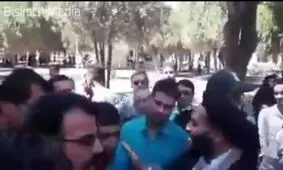 فیلم دیگری از درگیری لفظی روحانیِ حامی علی مطهری با معترضان در گلپایگان