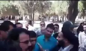 فیلم دیگری از درگیری لفظی روحانیِ حامی علی مطهری با معترضان در گلپایگان