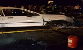 تصادف زنجیره ای در جاده ورامین