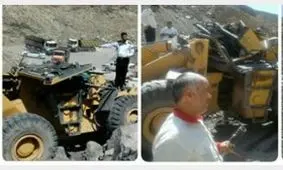 سقوط مرگبار راننده لودر از ارتفاع