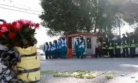 دانش‌آموزان اهوازی به شهدای آتش‌نشان ادای احترام کردند