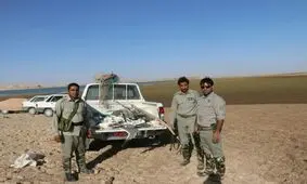 دستگیری یک تیم شکارچی در شهرستان زهک