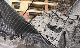 لحظه هولناک فرو ریختن سقف یک هتل در ترکیه/ ویدئو