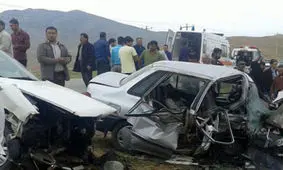 ۸ مصدوم در برخورد پراید و سمند